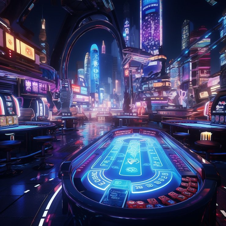 Meja poker online dengan kartu dan chip di platform mutiarapoker Indonesia