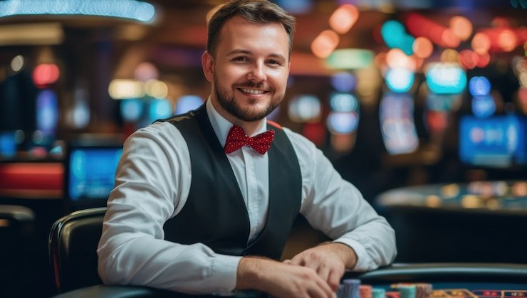 Meja live casino dengan dealer langsung di platform mutiarapoker